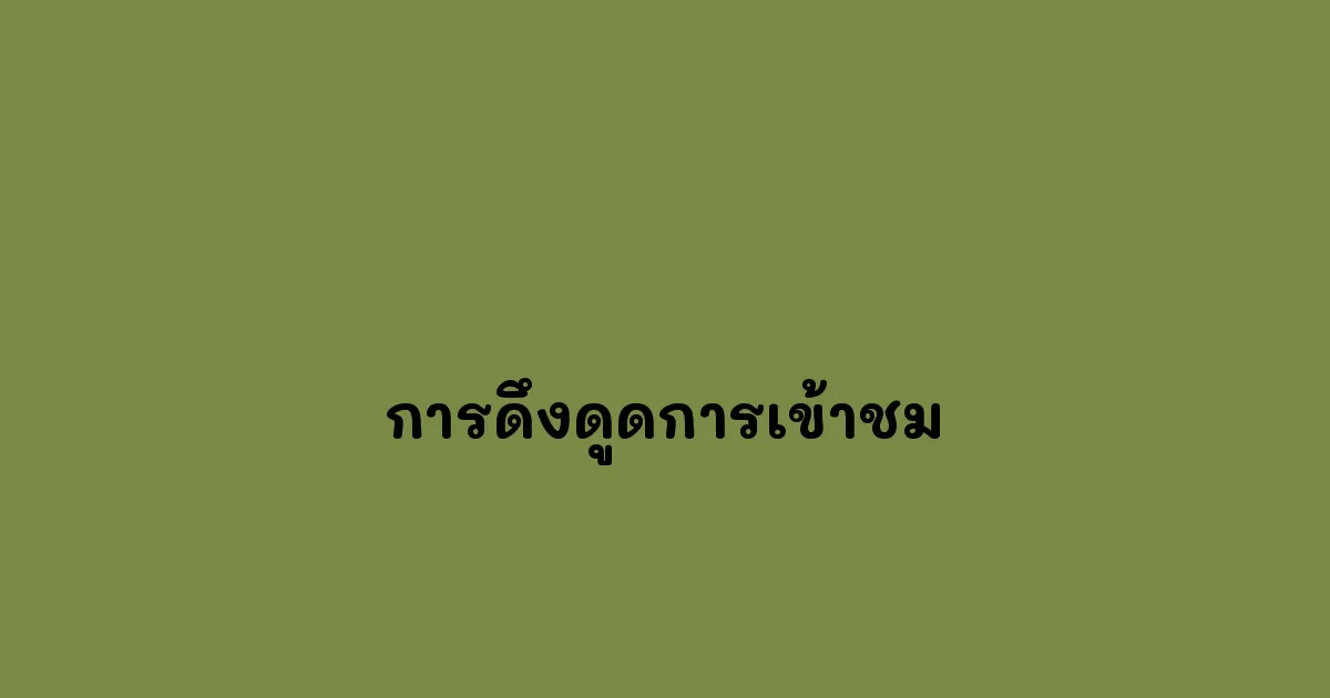 การดึงดูดการเข้าชม