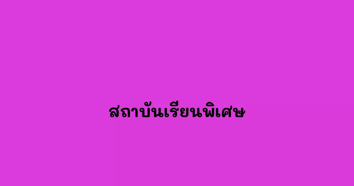 สถาบันเรียนพิเศษ